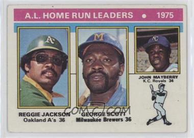 1976 Topps - [Base] #194 - League Leaders - Reggie Jackson, George Scott, John Mayberry