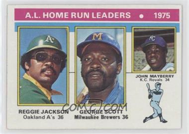 1976 Topps - [Base] #194 - League Leaders - Reggie Jackson, George Scott, John Mayberry