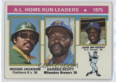 1976 Topps - [Base] #194 - League Leaders - Reggie Jackson, George Scott, John Mayberry