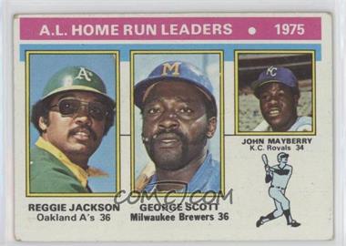 1976 Topps - [Base] #194 - League Leaders - Reggie Jackson, George Scott, John Mayberry