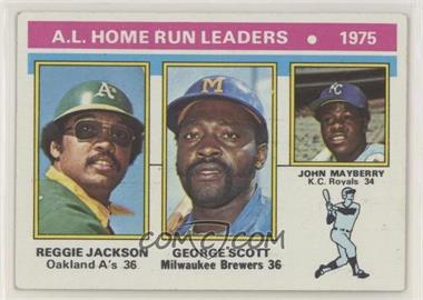 1976 Topps - [Base] #194 - League Leaders - Reggie Jackson, George Scott, John Mayberry