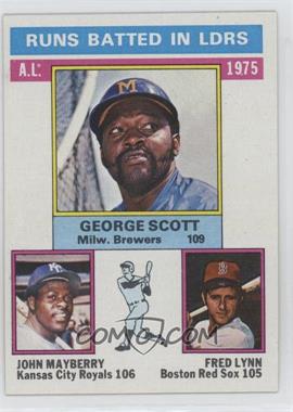 1976 Topps - [Base] #196 - League Leaders - George Scott, John Mayberry, Fred Lynn