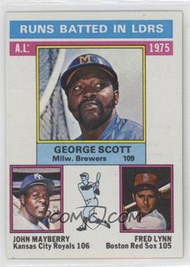 1976 Topps - [Base] #196 - League Leaders - George Scott, John Mayberry, Fred Lynn