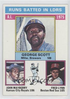 1976 Topps - [Base] #196 - League Leaders - George Scott, John Mayberry, Fred Lynn