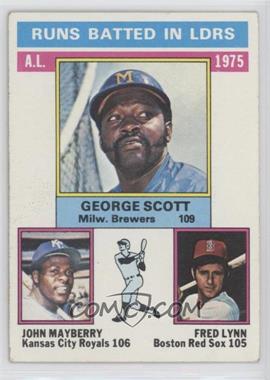 1976 Topps - [Base] #196 - League Leaders - George Scott, John Mayberry, Fred Lynn [Good to VG‑EX]