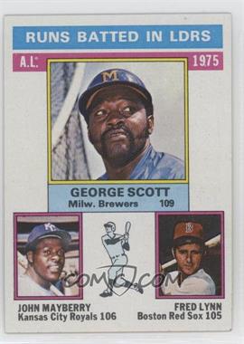 1976 Topps - [Base] #196 - League Leaders - George Scott, John Mayberry, Fred Lynn