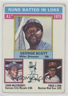 1976 Topps - [Base] #196 - League Leaders - George Scott, John Mayberry, Fred Lynn [Good to VG‑EX]