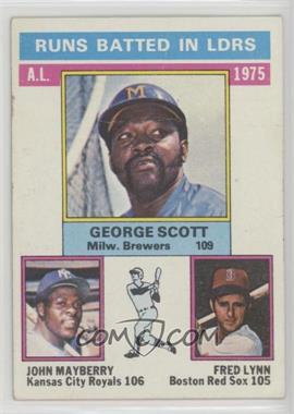 1976 Topps - [Base] #196 - League Leaders - George Scott, John Mayberry, Fred Lynn [COMC RCR Poor]
