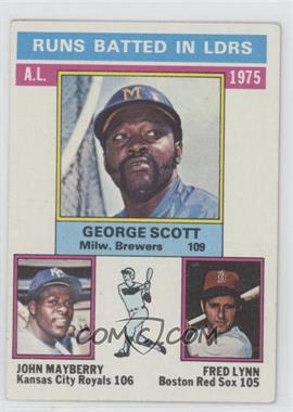 1976 Topps - [Base] #196 - League Leaders - George Scott, John Mayberry, Fred Lynn