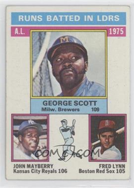 1976 Topps - [Base] #196 - League Leaders - George Scott, John Mayberry, Fred Lynn [Good to VG‑EX]