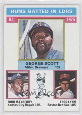 1976 Topps - [Base] #196 - League Leaders - George Scott, John Mayberry, Fred Lynn [Good to VG‑EX]