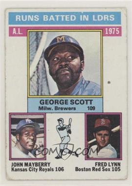 1976 Topps - [Base] #196 - League Leaders - George Scott, John Mayberry, Fred Lynn [Good to VG‑EX]