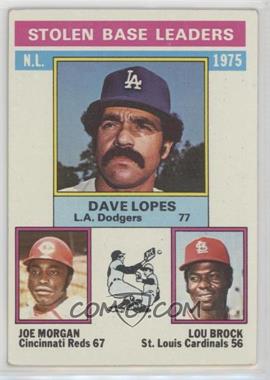 1976 Topps - [Base] #197 - League Leaders - Dave Lopes, Lou Brock, Joe Morgan [Good to VG‑EX]