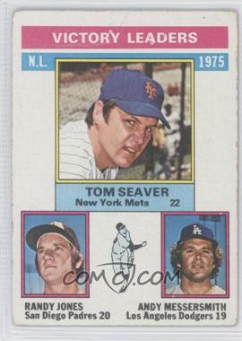 1976 Topps - [Base] #199 - League Leaders - Tom Seaver, Randy Jones, Andy Messersmith [Good to VG‑EX]