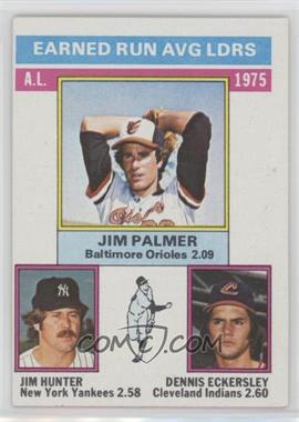 1976 Topps - [Base] #202 - League Leaders - Jim Palmer, Jim Hunter, Dennis Eckersley