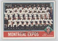 Team Checklist - Montreal Expos Team, Karl Kuehl [Noted]