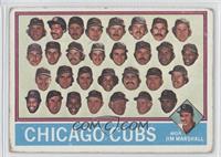 Team Checklist - Chicago Cubs Team, Jim Marshall [Poor to Fair]