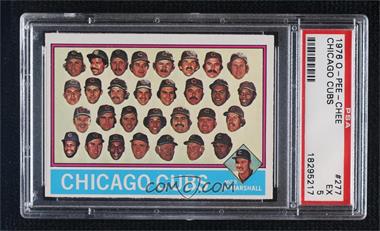 1976 Topps - [Base] #277 - Team Checklist - Chicago Cubs Team, Jim Marshall [PSA 5 EX]