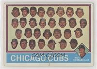 Team Checklist - Chicago Cubs Team, Jim Marshall [Poor to Fair]