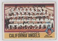 Team Checklist - California Angels, Dick Williams [Good to VG‑E…