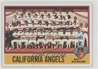 Team Checklist - California Angels, Dick Williams [Good to VG‑E…