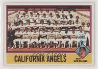 Team Checklist - California Angels, Dick Williams [Poor to Fair]