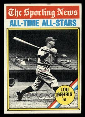 1976 Topps - [Base] #341 - Lou Gehrig [EX]