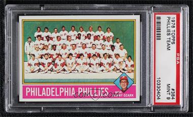1976 Topps - [Base] #384 - Team Checklist - Philadelphia Phillies, Danny Ozark [PSA 9 MINT]