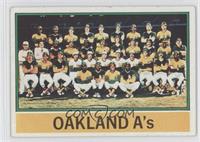 Team Checklist - Oakland A's [Good to VG‑EX]