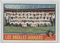 Team Checklist - Los Angeles Dodgers Team, Walt Alston [Poor to Fair]