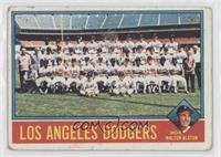 Team Checklist - Los Angeles Dodgers Team, Walt Alston [Poor to Fair]