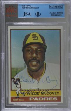 1976 Topps - [Base] #520 - Willie McCovey [JSA Certified Encased by BVG]