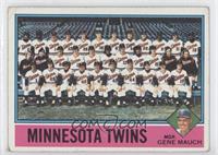 Team Checklist - Minnesota Twins, Gene Mauch [Good to VG‑EX]