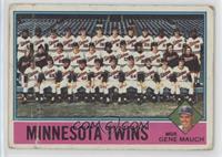 Team Checklist - Minnesota Twins, Gene Mauch [COMC RCR Poor]