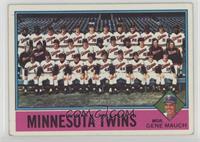 Team Checklist - Minnesota Twins, Gene Mauch [Good to VG‑EX]