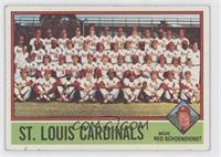 Team Checklist - St. Louis Cardinals, Red Schoendienst [Good to VG…