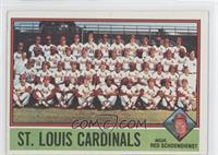 Team Checklist - St. Louis Cardinals, Red Schoendienst [Noted]