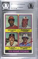 1976 Rookie Pitchers - Santo Alcala, Mike Flanagan, Joe Pactwa, Pablo Torrealba…