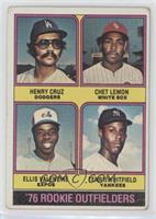 '76 Rookie Outfielders - Henry Cruz, Chet Lemon, Ellis Valentine, Terry Whitfie…