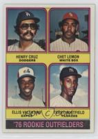 '76 Rookie Outfielders - Henry Cruz, Chet Lemon, Ellis Valentine, Terry Whitfie…