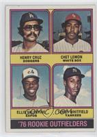 '76 Rookie Outfielders - Henry Cruz, Chet Lemon, Ellis Valentine, Terry Whitfie…