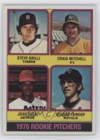 1976 Rookie Pitchers - Steve Grilli, Craig Mitchell, Jose Sosa, George Throop