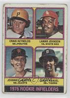 1976 Rookie Infielders - Craig Reynolds, Lamar Johnson, Johnnie LeMaster, Jerry…