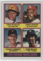 1976 Rookie Infielders - Craig Reynolds, Lamar Johnson, Johnnie LeMaster, Jerry…