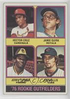 '76 Rookie Outfielders - Hector Cruz, Jamie Quirk, Jerry Turner, Joe Wallis [Go…