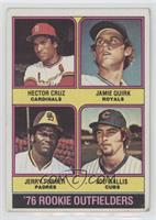 '76 Rookie Outfielders - Hector Cruz, Jamie Quirk, Jerry Turner, Joe Wallis [Po…
