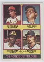 '76 Rookie Outfielders - Hector Cruz, Jamie Quirk, Jerry Turner, Joe Wallis