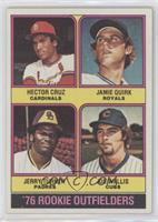 '76 Rookie Outfielders - Hector Cruz, Jamie Quirk, Jerry Turner, Joe Wallis