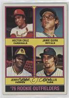 '76 Rookie Outfielders - Hector Cruz, Jamie Quirk, Jerry Turner, Joe Wallis