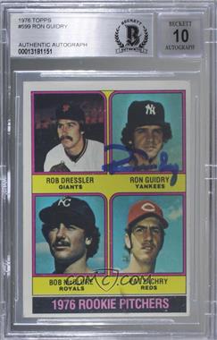 1976 Topps - [Base] #599 - 1976 Rookie Pitchers - Rob Dressler, Ron Guidry, Bob McClure, Pat Zachry [BAS BGS Authentic]